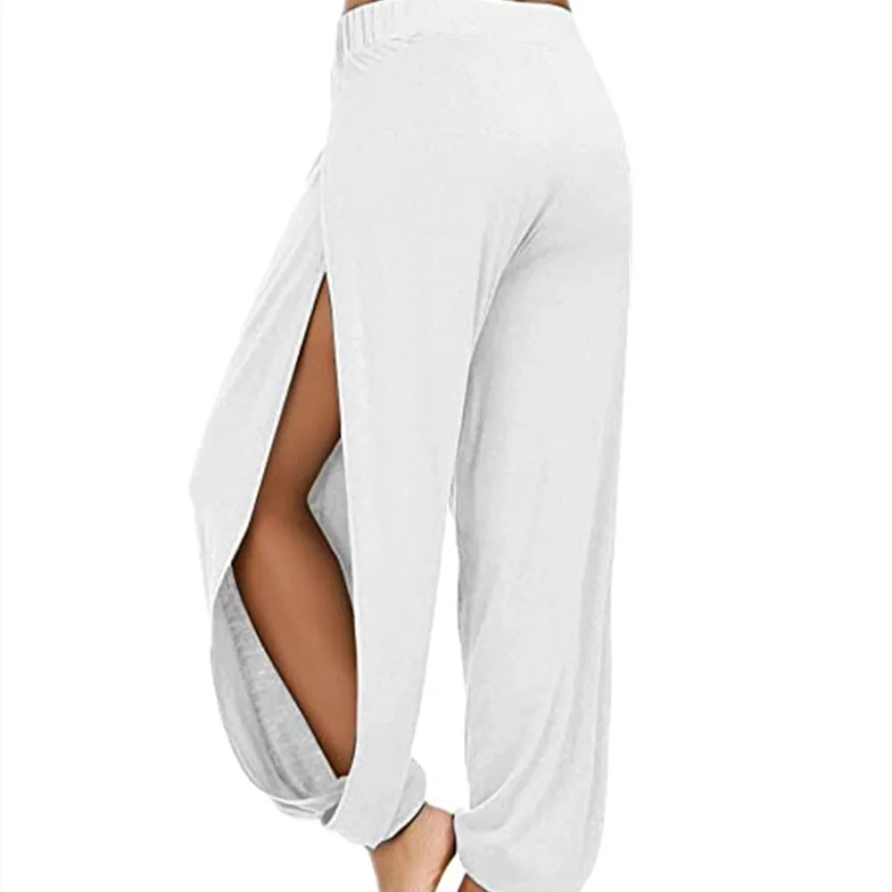 New Women's Hippy Haren Yoga Pants with High Slit