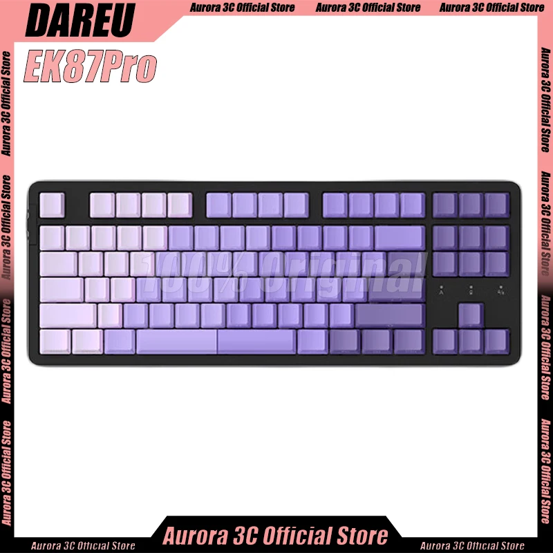 

Dareu Ek87 Pro Mechanical Keyboard Wireless Bluetooth Keyboards 3mode Aluminum Gasket Gradient Hot Swap Rgb light Gamer Keyboard