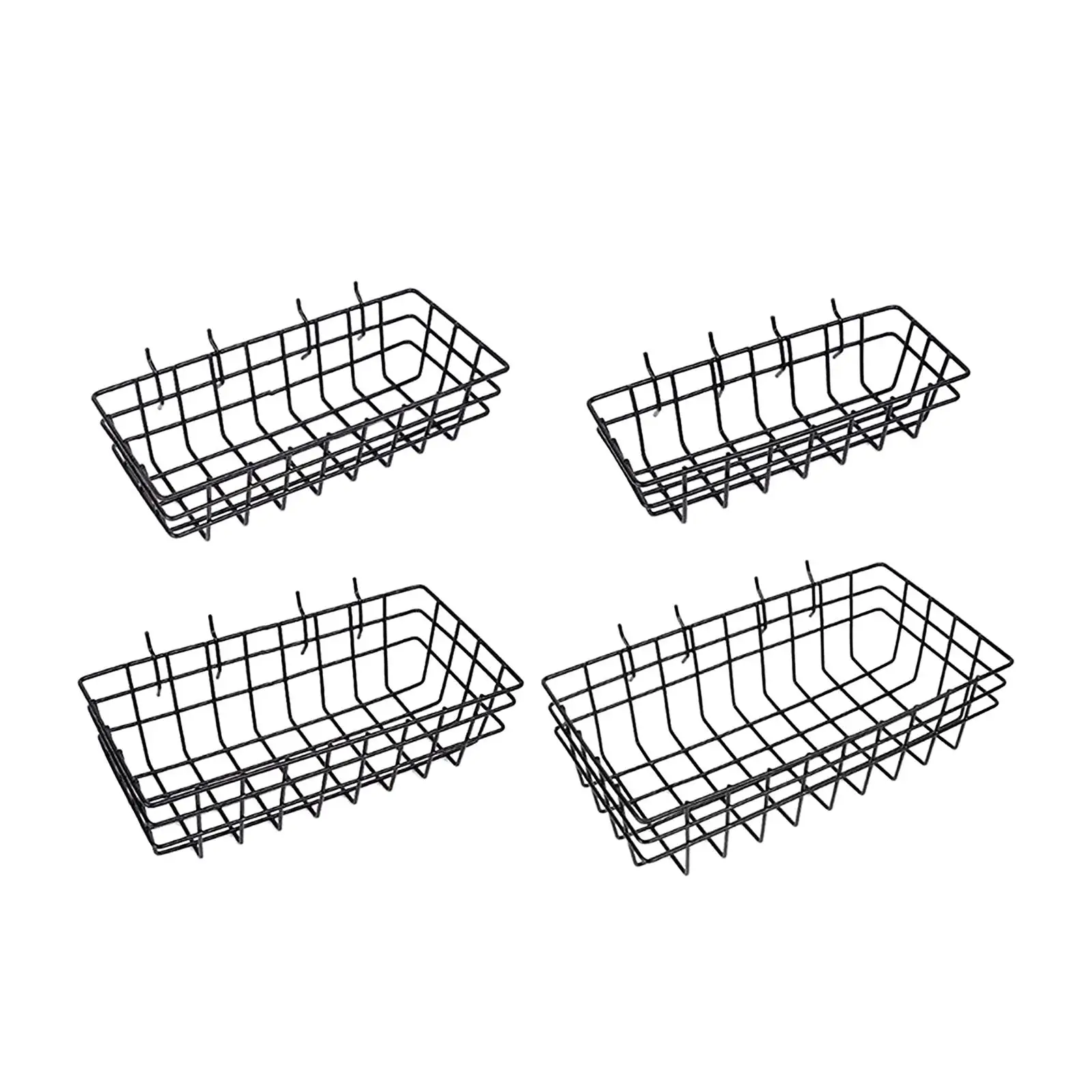 

4x Pegboard Baskets Bins Set Hooks to Any Peg Board Pegboard Accessories for Workbench Tools Shop Garage Storage Craft Room