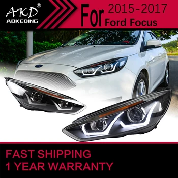 Car Lights for Ford Focus LED Headlight 2015-2018 Focus Head Lamp Drl Projector Lens Automotive Accessories 1