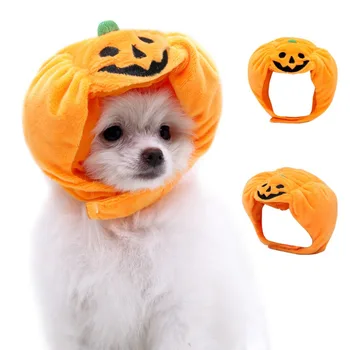 Cute Pet Pumpkin Hat Halloween Pet Dog Cat Hat Dress Up Headdress Small Dog Cat Cosplay.jpg