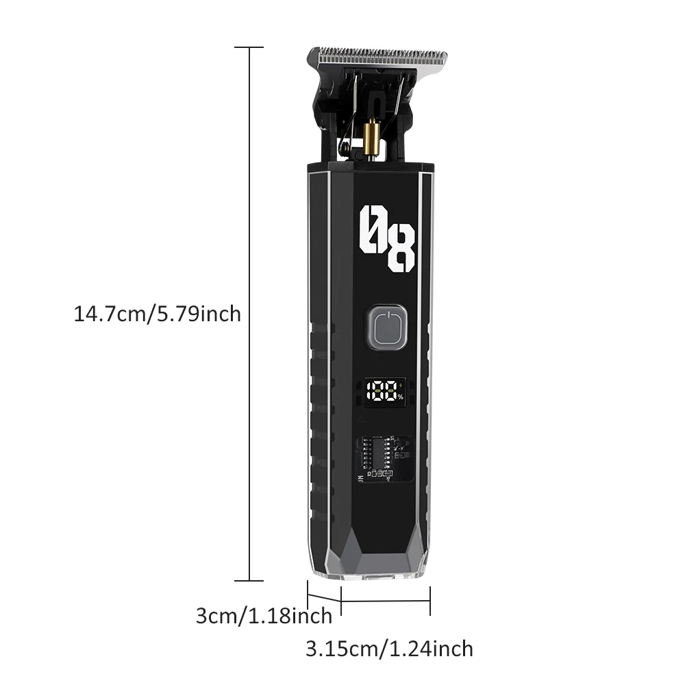 T9 LCD Hair Clipper Electric Hairdresser Oil Shaving Head Electric Pusher Carvin
