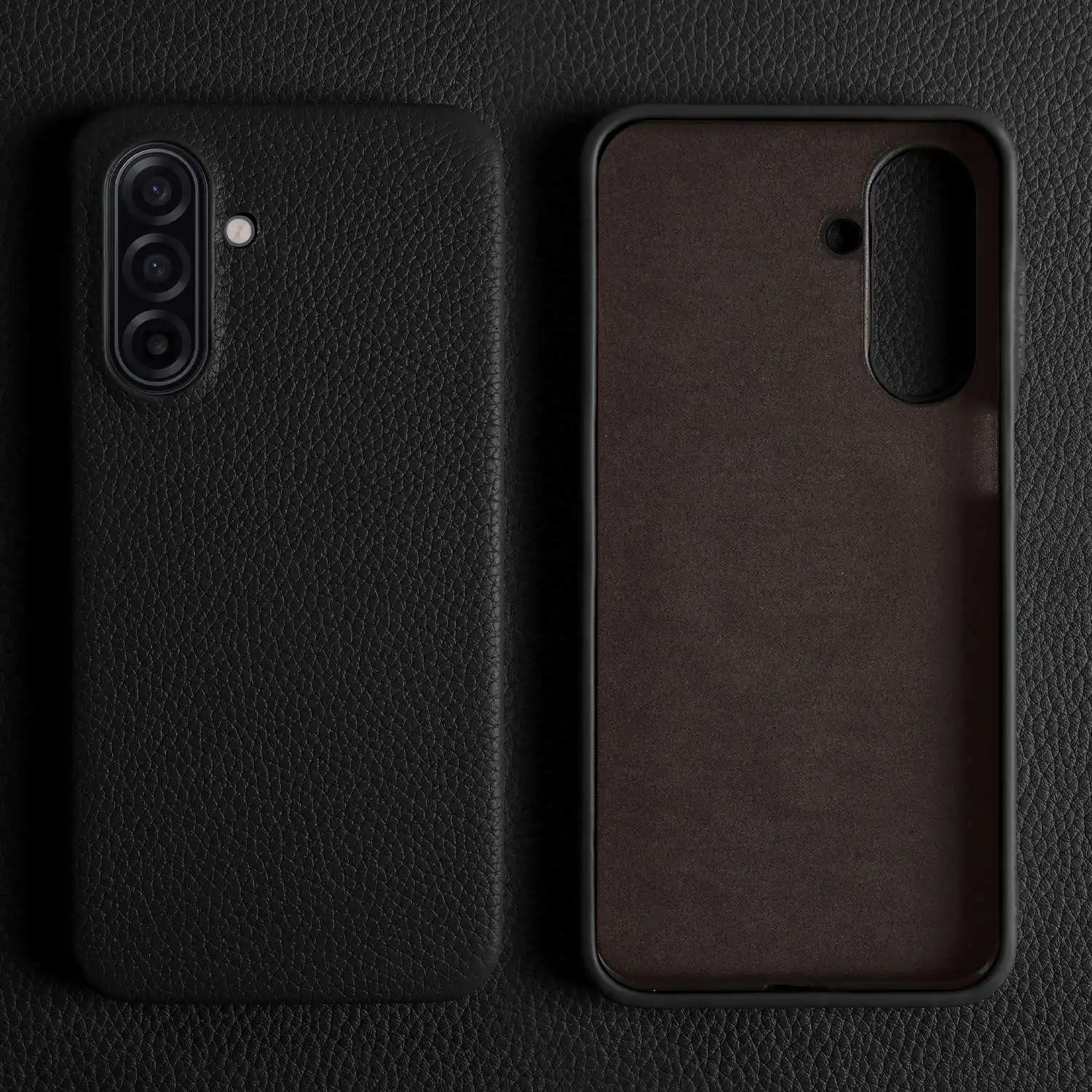 Luxury Genuine Leather Full Wrap Shockproof Phone Case - Premium Back Cover