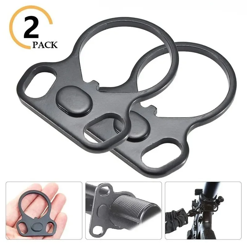 

Tactical Rifle End Plate Sling Adapter Dual Loop Ambidextrous One Single Point Sling Mount for AR-15 M4 Hunting Gun Accessories