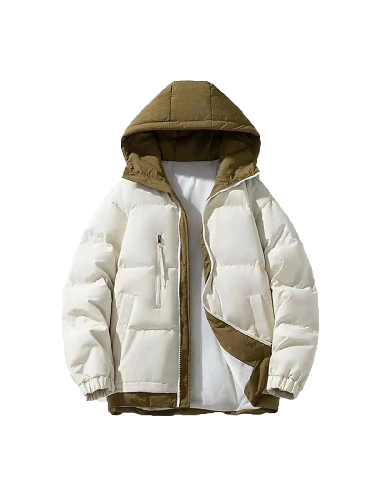 

Down jacket hooded short loose shape elastic cuff design warm and comfortable 2023 winter new 1212