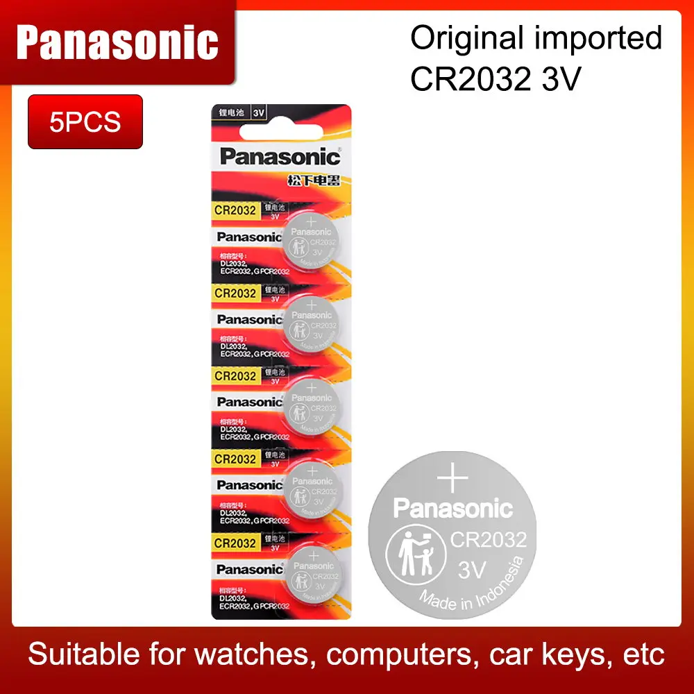 PANASONIC 2021 Акция Распродажа 5 шт. 3 в CR2032 CR 2032 часы батарейки Кнопка монеты пила