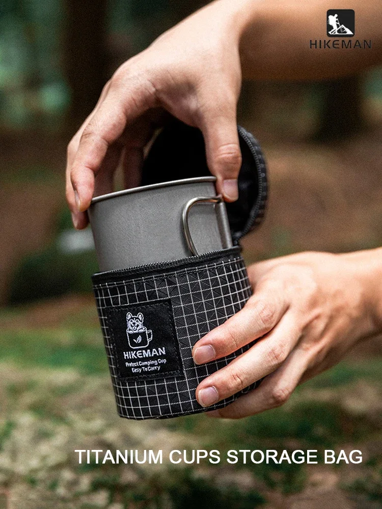 HIKEMAN Cup Storage Bag UHMWPE Fiber Waterproof Organizer Bags Outdoor Titanium Cups Protection Camping Hiking Accsesorios storage bag camping storage bag
