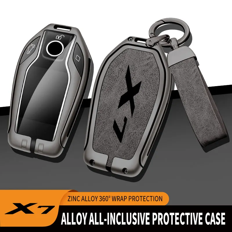 Zinc Alloy Car Key Case Cover Shell Fob For BMW X7 Remote Control