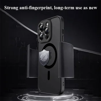 Matte Armor Wireless Charge Translucent Case For iPhone 16 15 14 13 11 12 Pro Max Plus Magnetic For Magsafe High Quality Cover 6