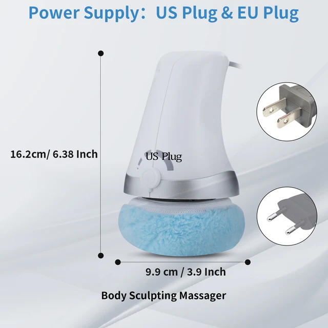 Advanced Body Shaping Massage And Cellulite Fighter, Handheld Body Sculpting Massager With 3 Reusable Pads, 5