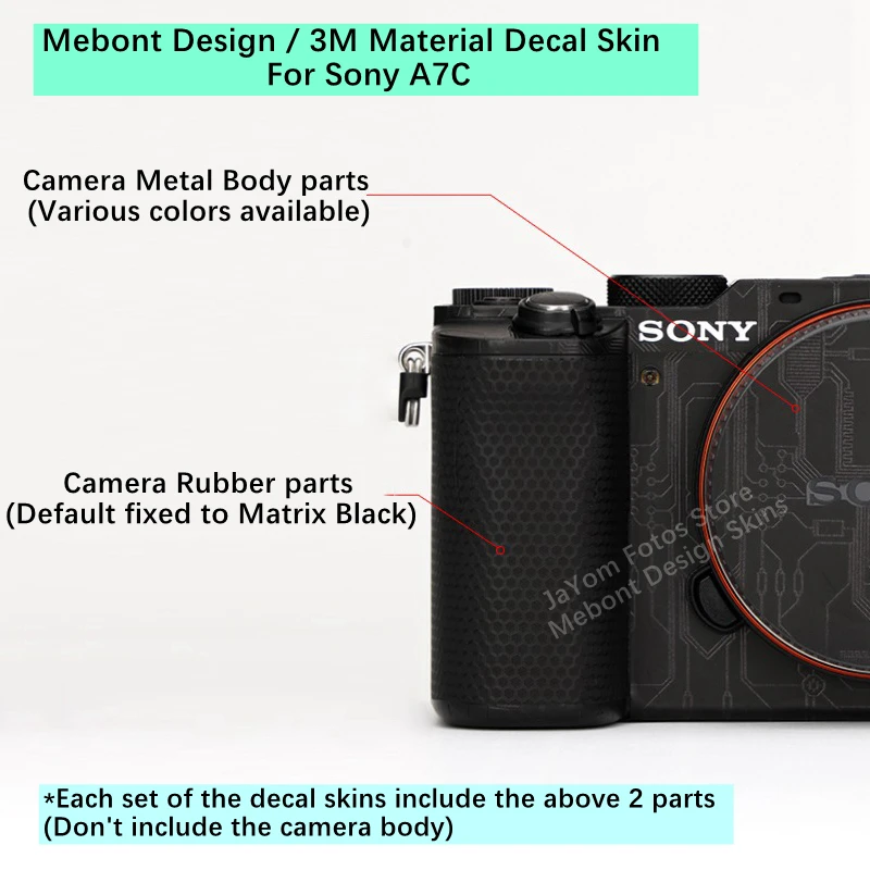  알파 7C 데칼 스킨 비닐 랩 용 A7C 카메라 스티커 안티 스크래치 보호 필름 보호 코트 Alpha7C