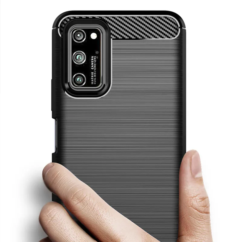 Premium Carbon Fiber Rubber Case - Sleek Bumper Protection for Your Honor View30 Pro