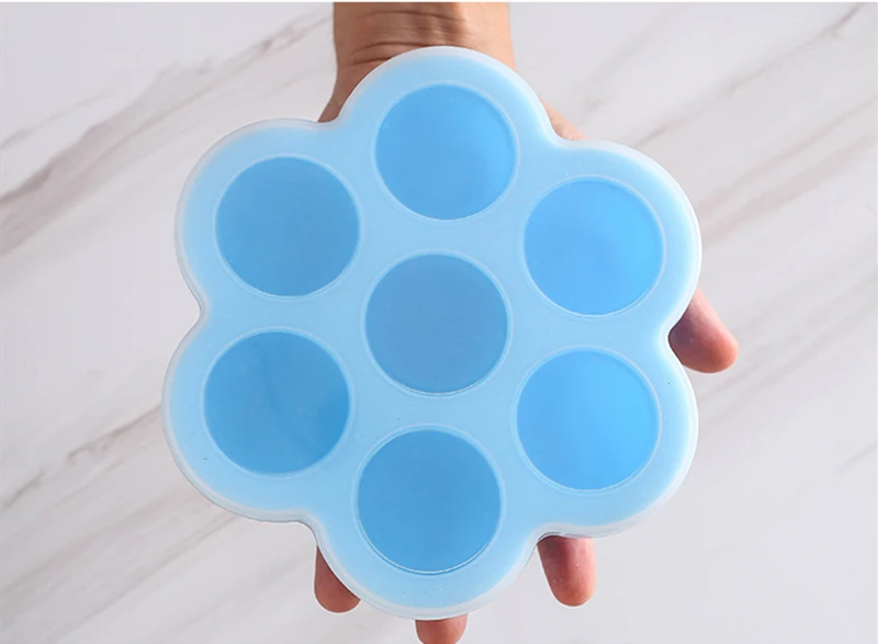 Dropship 7 Holes Egg Bites Molds Silicone With Lid Reusable Baby Food  Storage Container Freezer Ice Cube Trays Steamed Cake Mold Egg Poacher  Instant Pot Accessories to Sell Online at a Lower