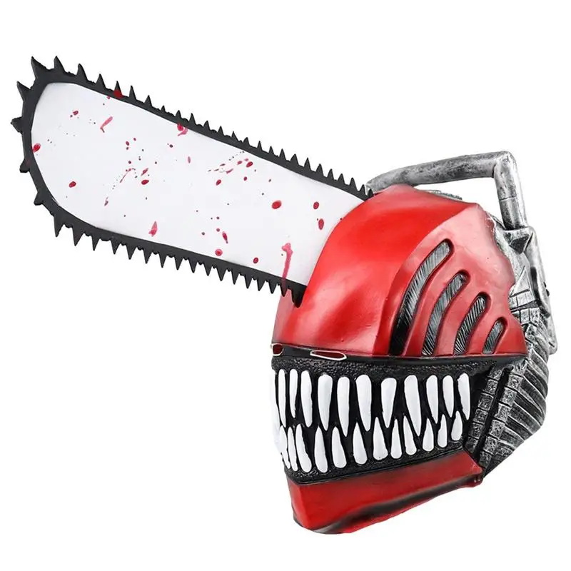 

Chainsawman Mask Anime Chainsawman Latex Full Head Masque Halloween Party Costume Cosplay Props Accessories for Adult Gift