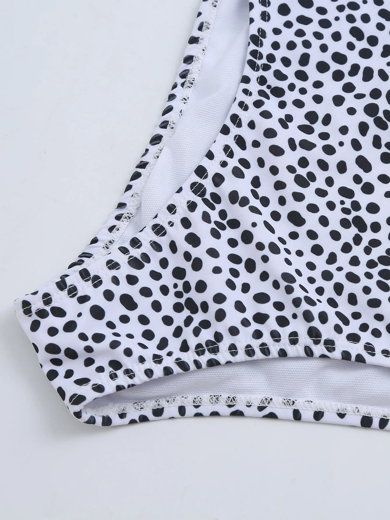 Women's green polka dot bikini swimsuit gift packaging