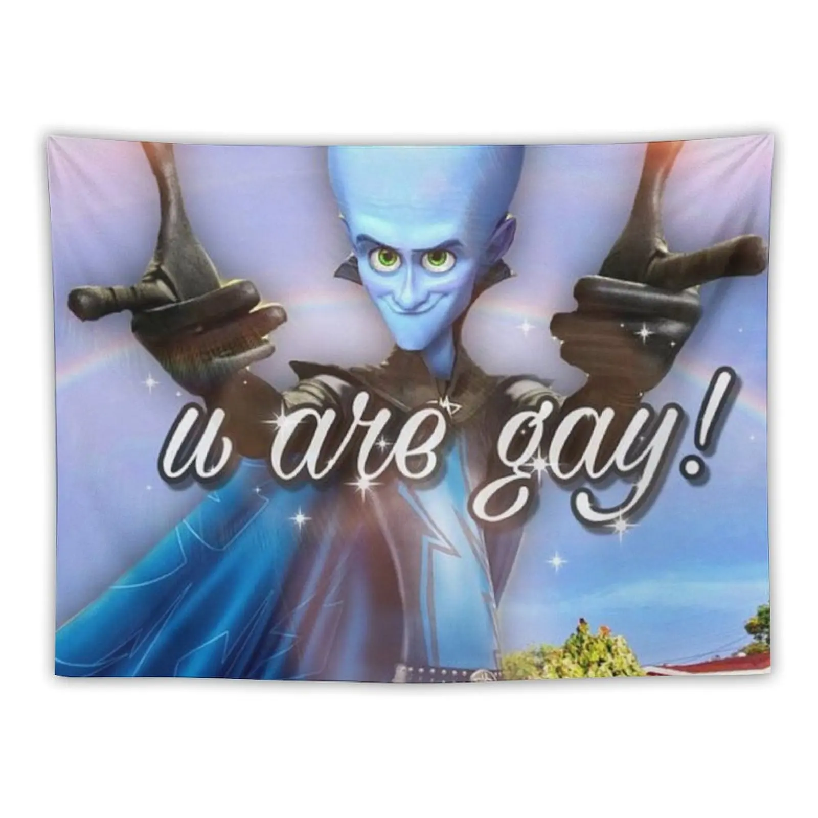 

Megamind U Are Gay! Meme Tapestry Cute Room Things Wallpaper Bedroom Tapestry