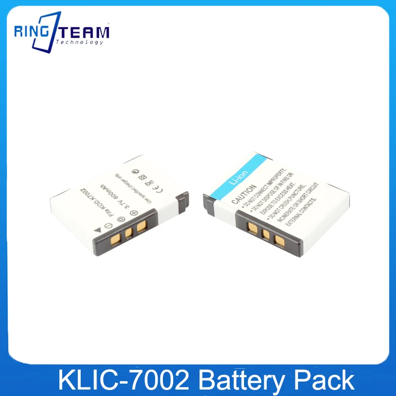 2 Pz/Lotto Batteria Ricaricabile Klic-7002 K7002 Per Fotocamera Zoom Kodak Easyshare V530 V630