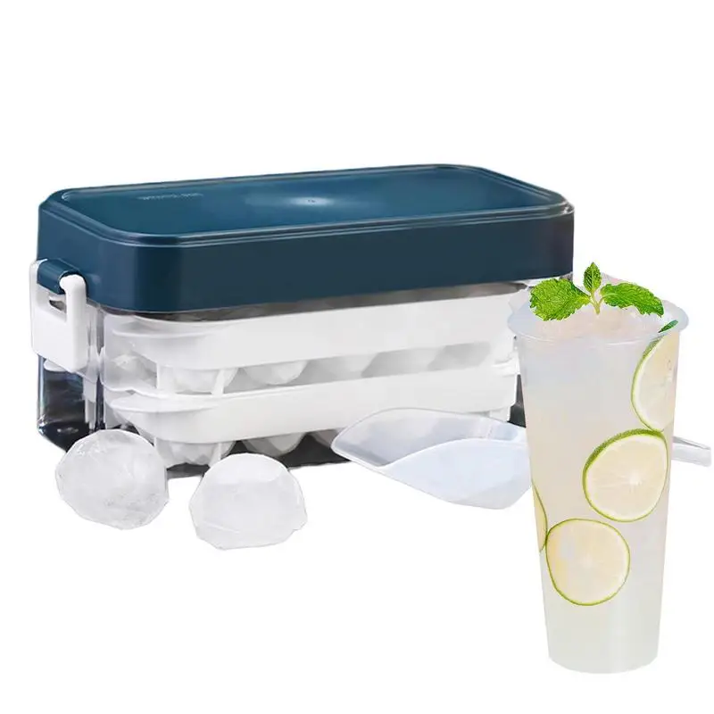 

Ice Mold Manual Ice Box Artifact With Cover Refrigerator Homemade Sufficient Capacity Household DIY Ice Lolly Mold Kitchen