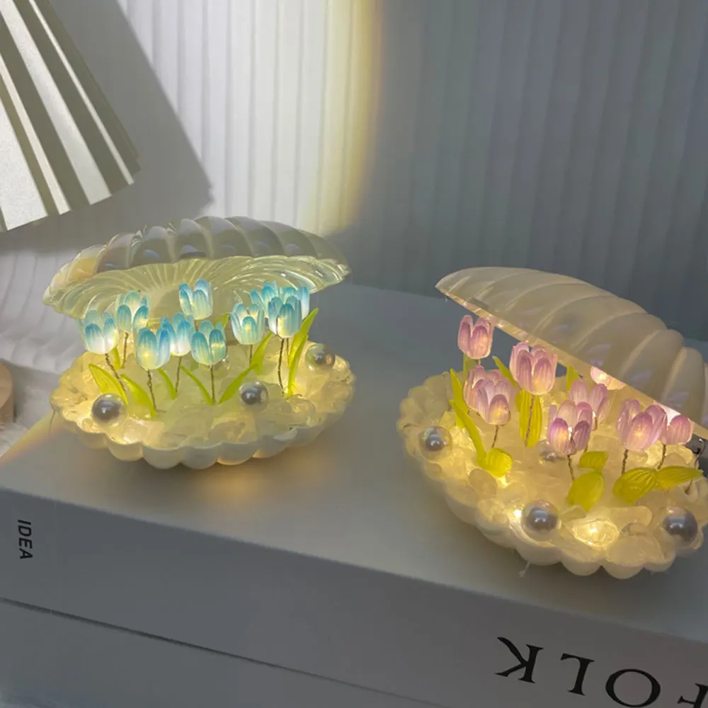 Tulip Night Lamp Handmade DIY For Home Decor Bedroom