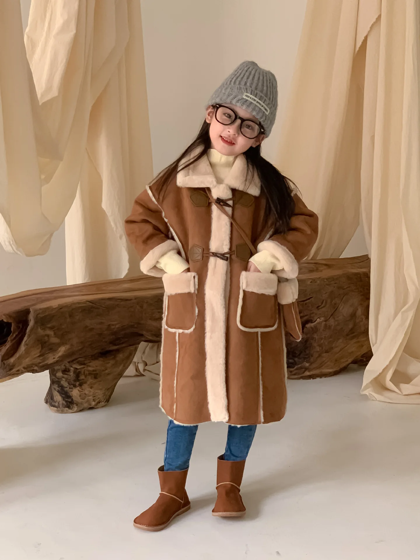 Girls Coat New Winter Thickened Long Coat - Uniqwear