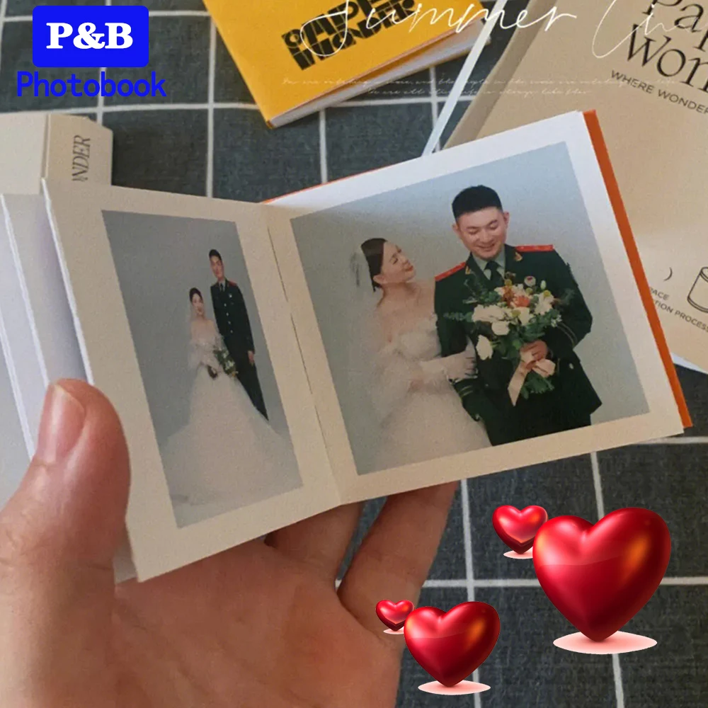 개인화 된 사진을위한 6 인치 포토 북 결혼식 테마 앨범을위한 DIY 사진 앨범  애완 동물 성장 메모리 북 사랑스러운 선물