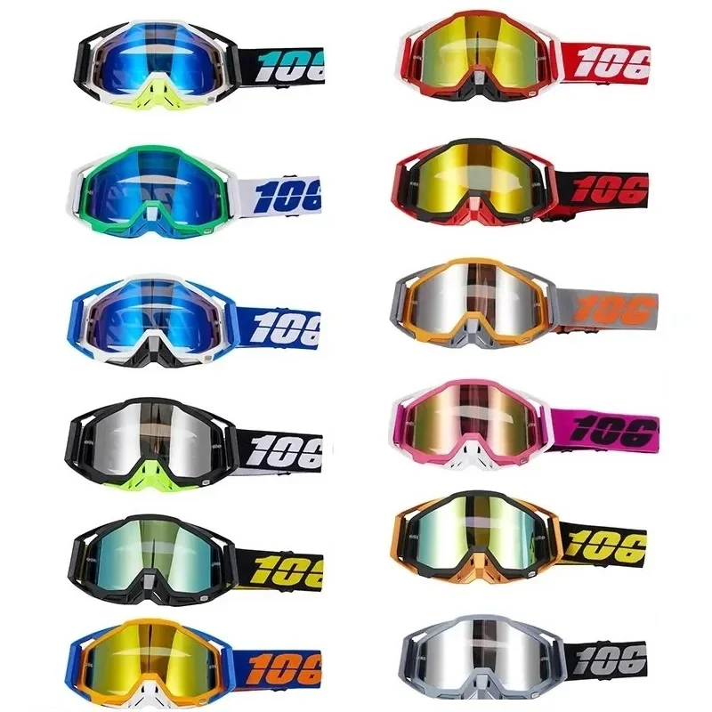 100 Men And Women Windproof Motorcycle Goggles Motocross Dustproof Racing Cycling Skiing Goggles motorcycle goggles