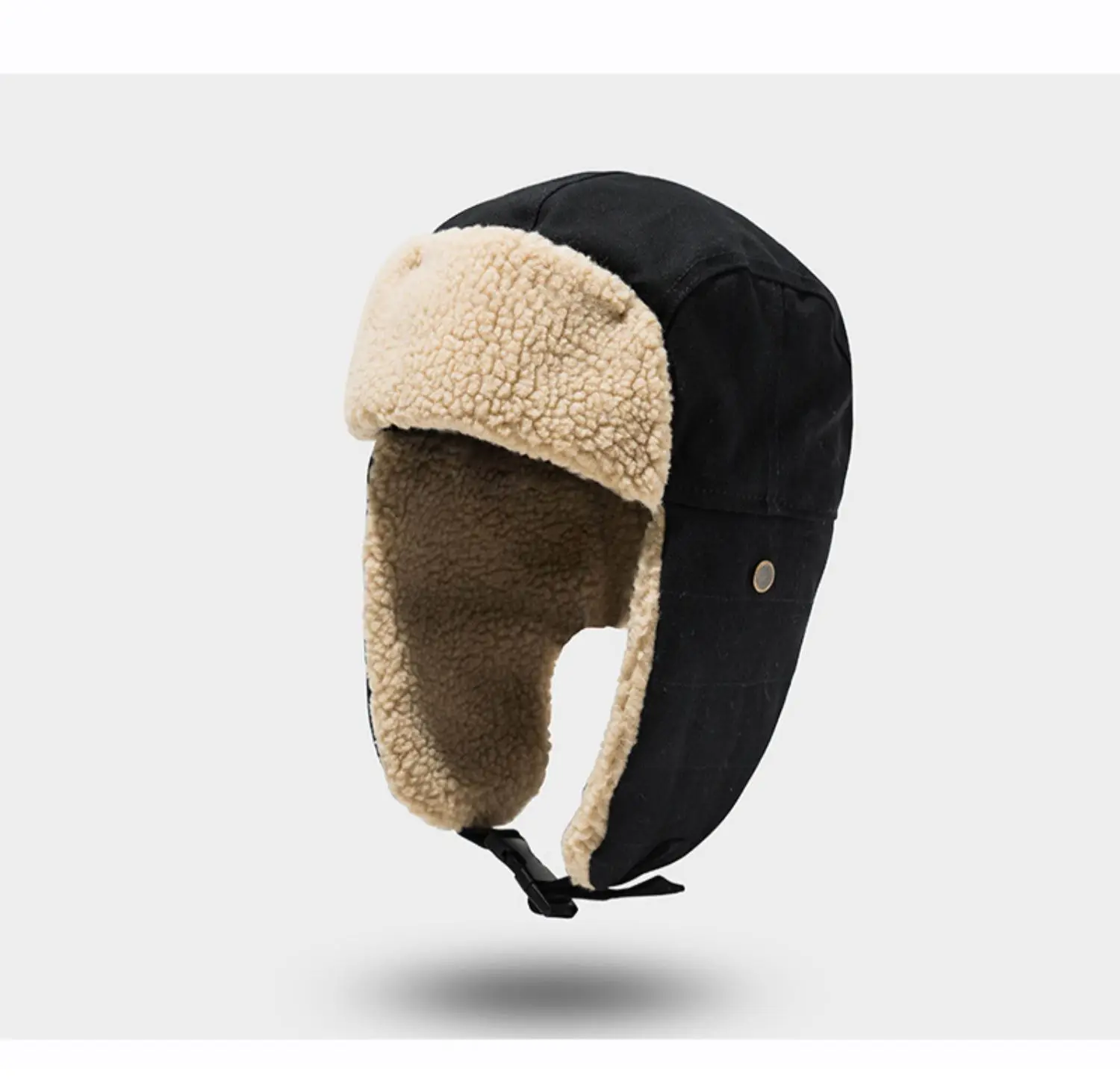 Wintermützen für Damen und Herren, Bombermütze mit Ohrenklappen – warme Reitmütze für Damen und Herren (Pilotenstil), Wandern und Freizeitkleidung, Outdoor, Neu – Detail 8