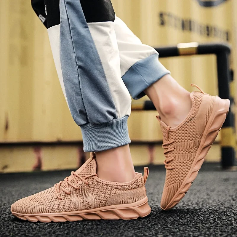 Sport Shoes Men's Sneakers Breathable Running Ultralight Comfortable Casual Footwear Mesh Size 36-46
