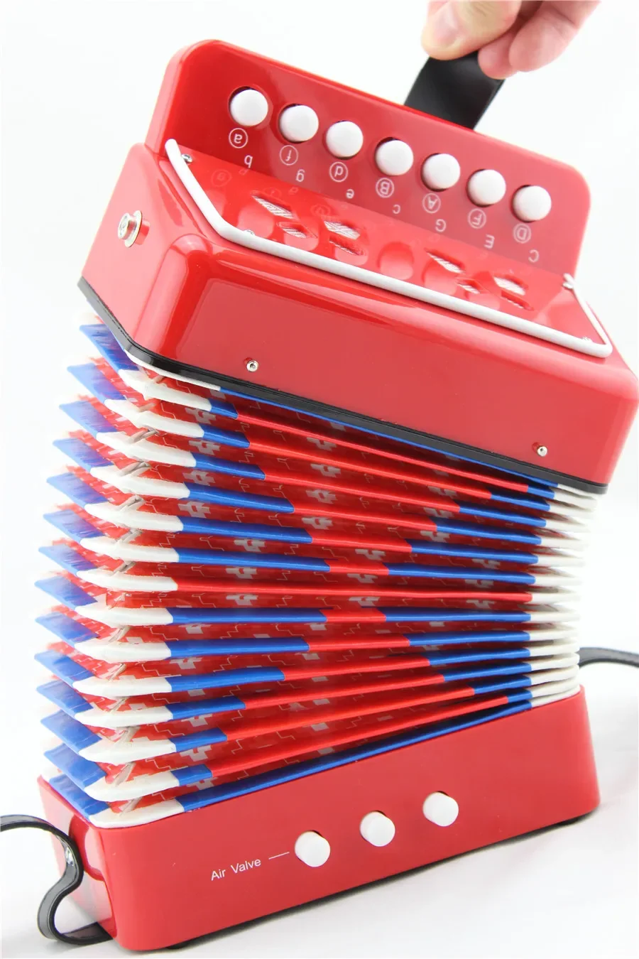 Kids Accordion Toy Children's Accordion Small Accordion Children's Early Education Instrument Color Optional 7 Key 3 Air Valves Kids ABS Toy
