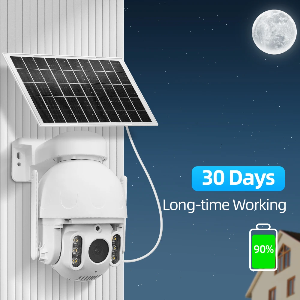 3MP P2P Camhi Pro APP Human Tracking Solar Power 4G Sim