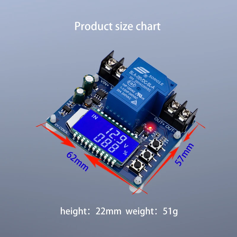 CD60L10A CD63L30A Üteg töltés vezérlő Modul Hiánytalan power-off Egyenáram feszültség védelem under-voltage power-off védelem Modul