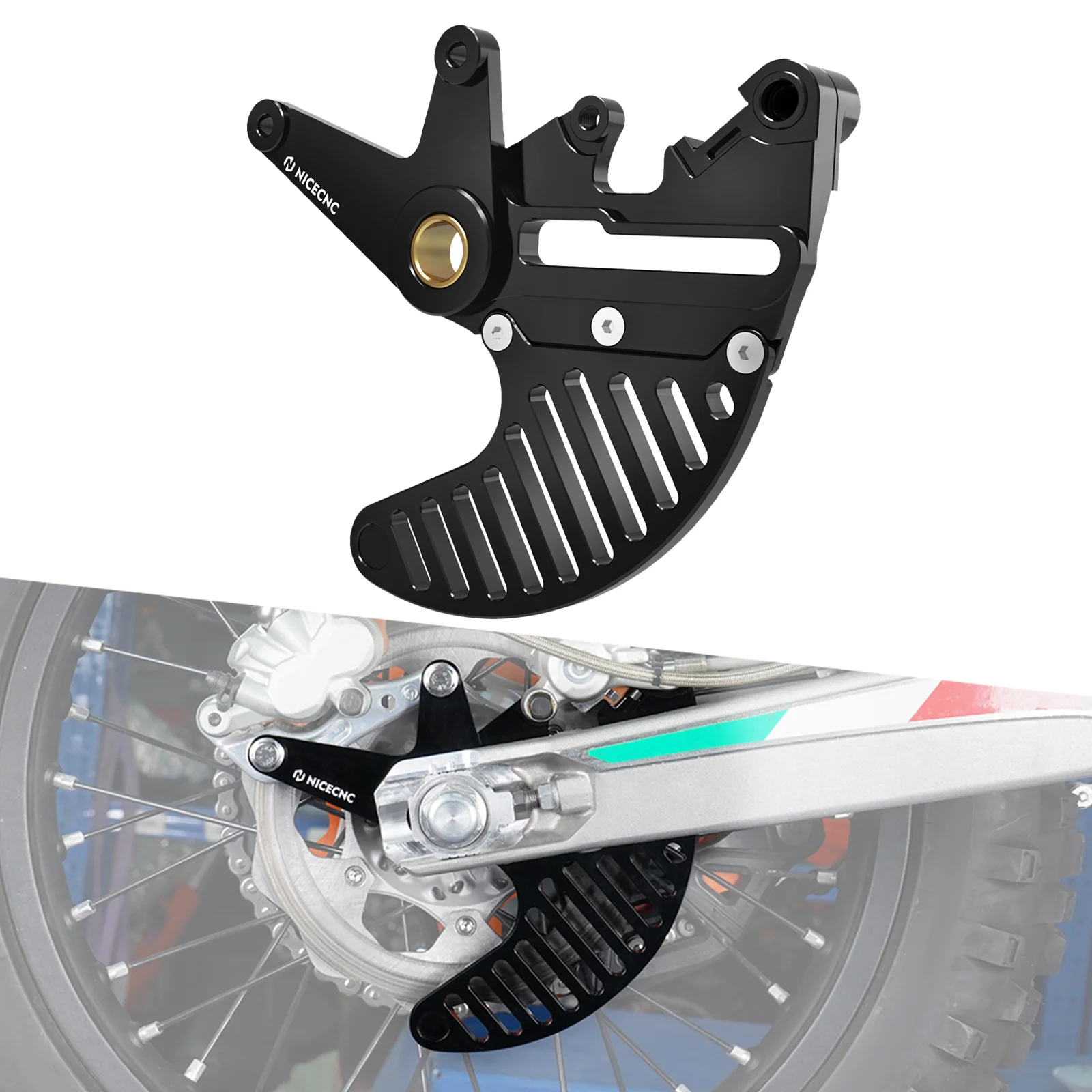 RearDualCalipersBracketStuntBrakeDiscGuardForKTMEXC300EXC