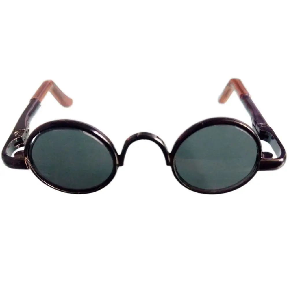 5.5cm Plush Doll Glasses For 10cm Cotton Dolls Round Frame Eyeglasses Dolls Mini Plush Animal DIY Clothes Accessories