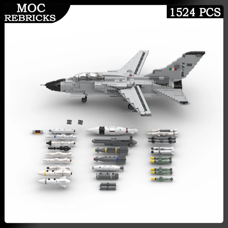 

WW II US Military Weapons Panavia TORNADO Attack Fighter Educational Toy MOC Building Block Aircraft Model Brick Kid's Gifts