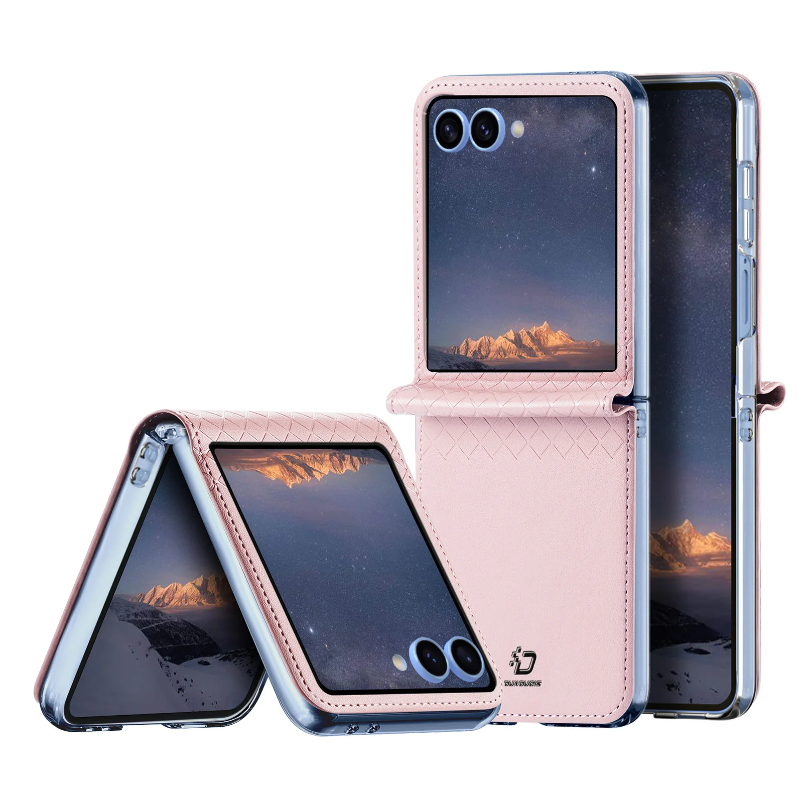Premium Shockproof Leather Flip Phone Case - Ultra-Thin Checkered Design