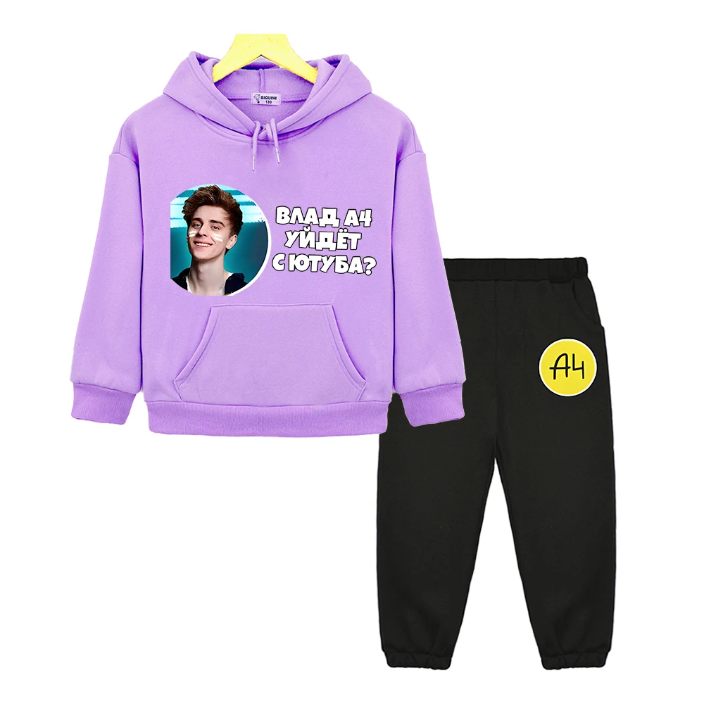 

Merch A4 Autumn Cat anime hoodie Sweatshirt kids boutique clothes Влад Бумага А4 Hooded Sets Pullover Jacket boys girls clothes