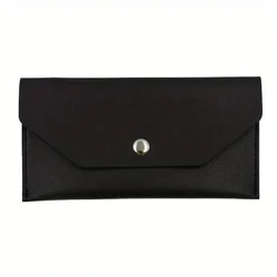 Elegant PU Leather Cash Envelope Wallet - Minimalist & Reusable (Black)