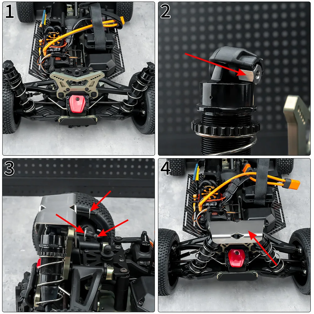 Edelstahl-Stoßdämpfer für ARRMA Typhon 6S TLR RC 1/8