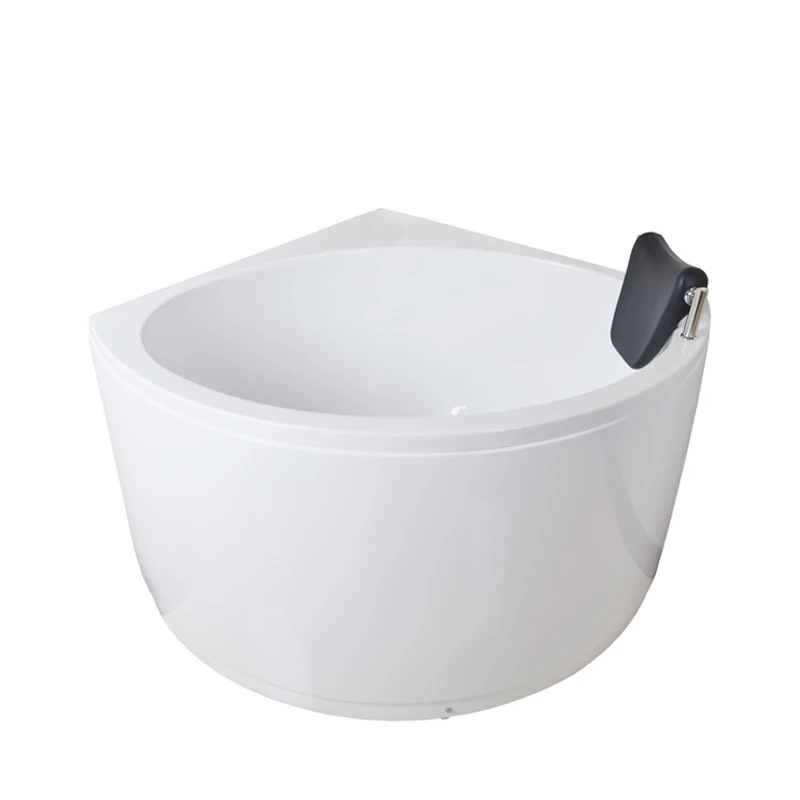 Japanese-style sitting bathtub small corner household triangle fan-shaped acrylic Jacuzzi 1 meter 4
