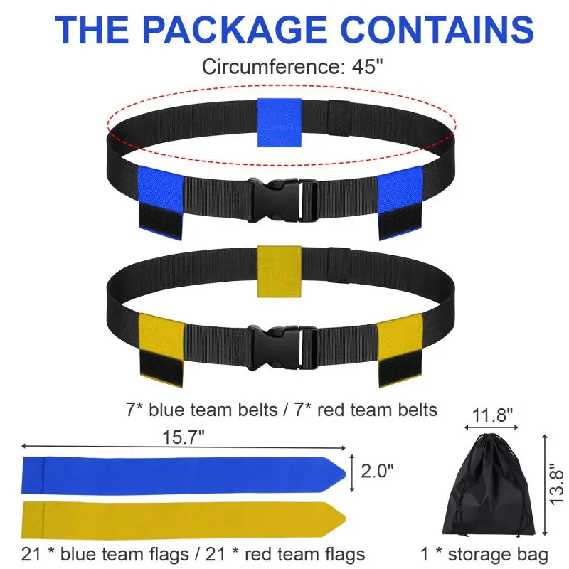 American Football Match Training Buckle Belt Adjustable Rugbie Flag Tag Waist Strap