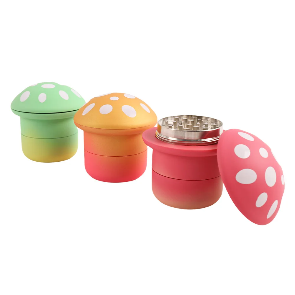 Metal Grinder Herb Large 70MM Mushroom Shaped 4 Layer Spice Grinder Durable Plastic & Metal herb grinder,tobacco grinder,manual spice grinder