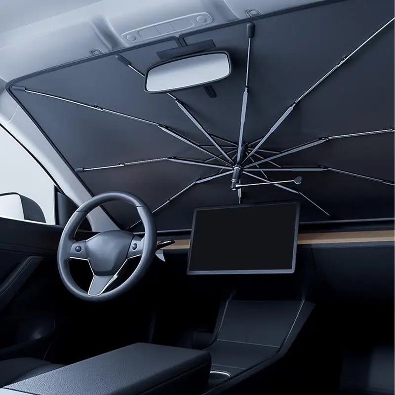 Automotive Windshield Shades Umbrella Car Sun Shade UV Ray Block & Sun Heat Protection retractable sunscreen heat insulation