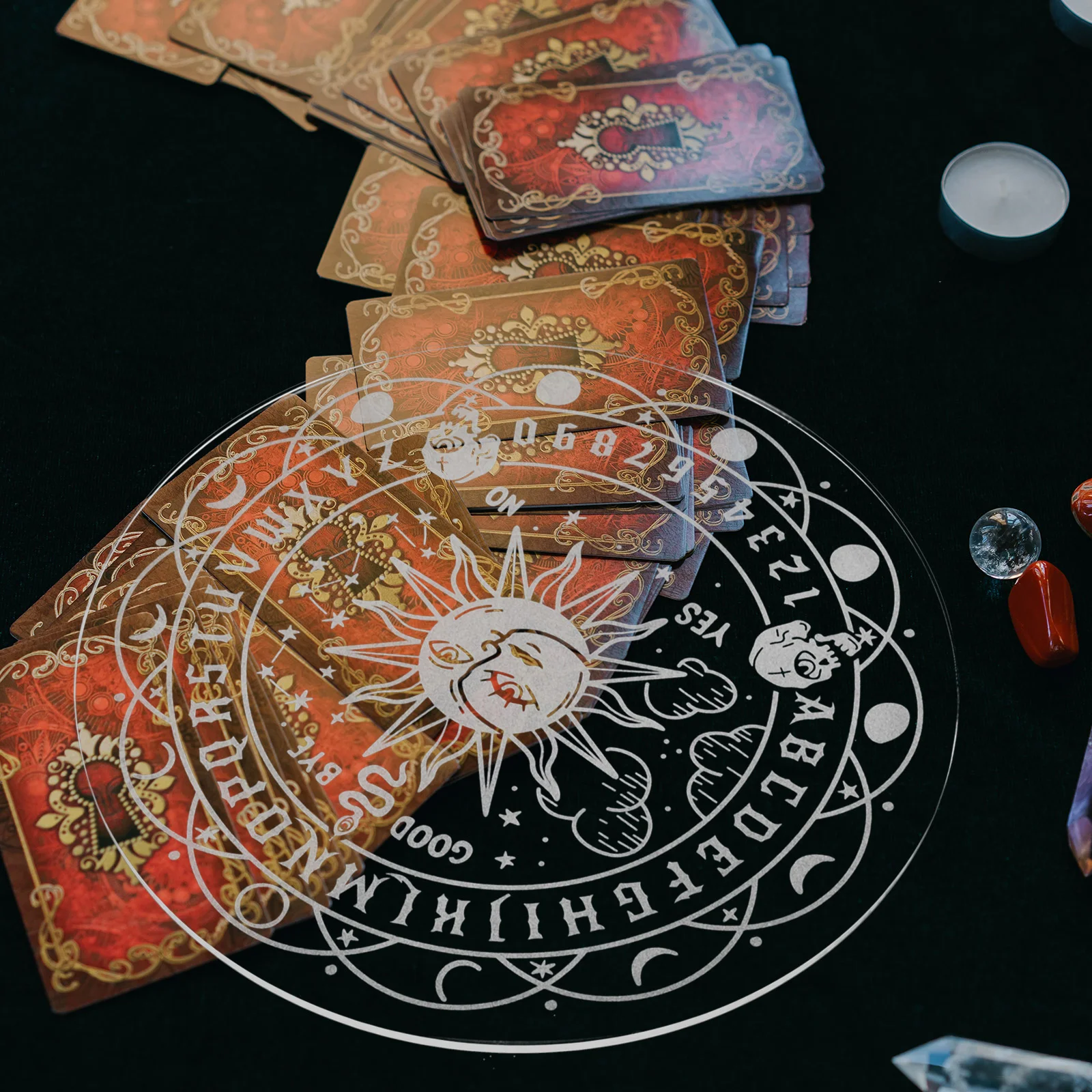 

Witch Pendulum Board Acrylic Dowsing Board Pendulums Witch Divination Board
