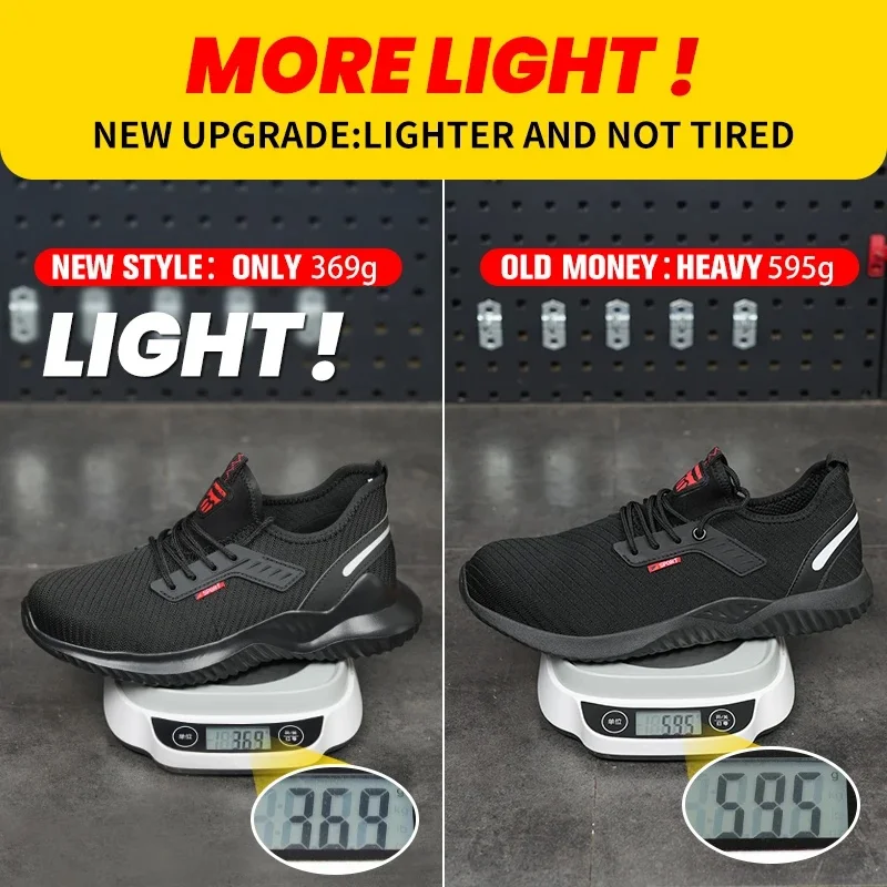 Indestructible Steel Toe Puncture-Proof Safety Work Sneakers