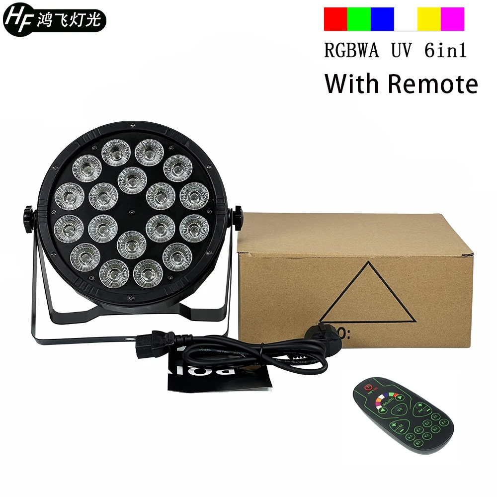 新品 未使用　Para light plus ＋18W 18 × 18ワットrgbwa uv 6in1 ledパー光18x12w rgbw 4in1フラット