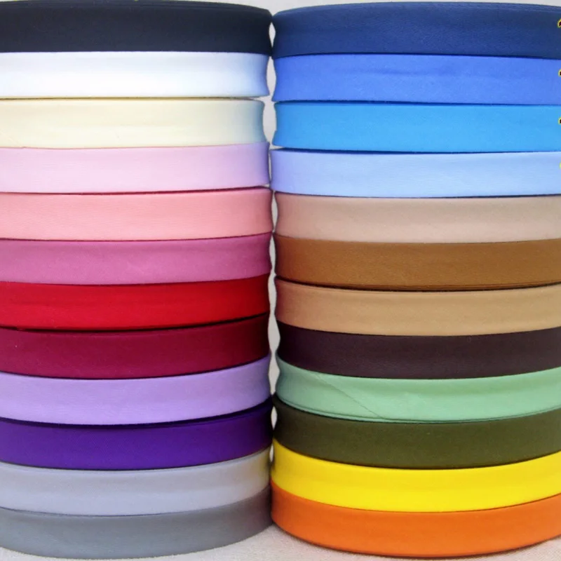 15mm 5/8" Width 10meters Cotton Bias Tape Ironed Single Fold Bias Binding Ribbon For DIY Craft Patchwork Sewing Accessories