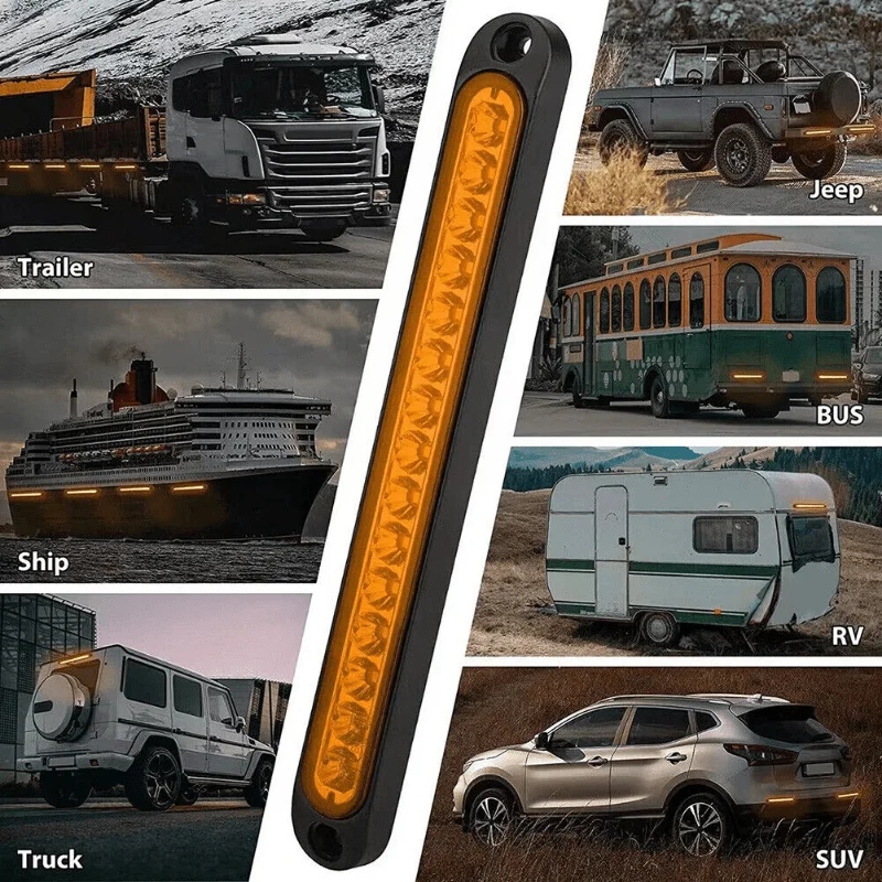 Truck Tailgate Light Strip LED Brake Lights 15-24V Car High Mount Rear Brake Light Accessories, Brake Sequential Turning Signals