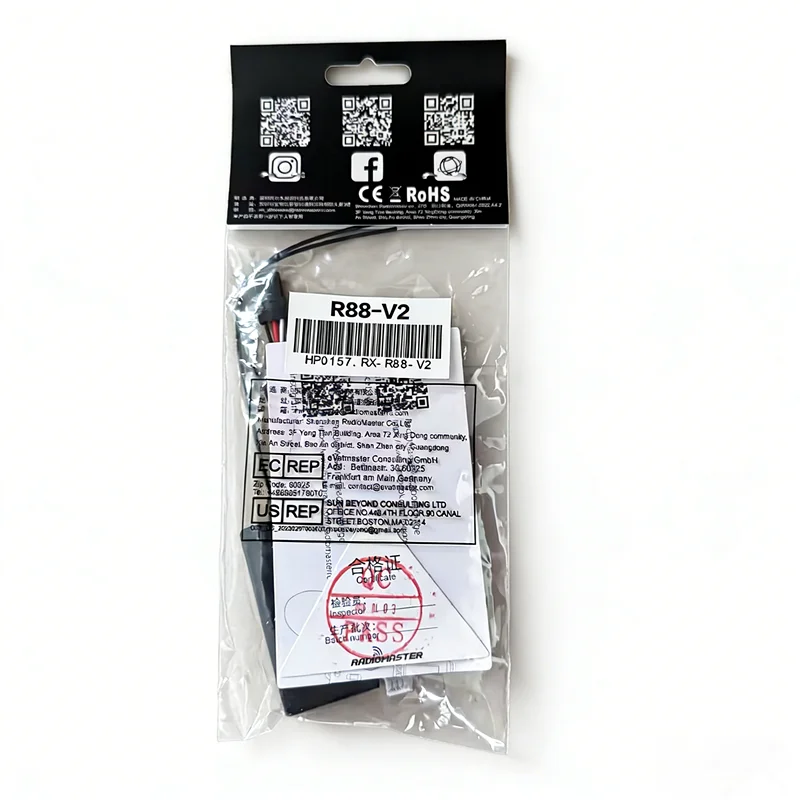 Récepteur Radiomaster R88 V2 8 canaux 2.4GHz PWM/SBUS pour drone FPV