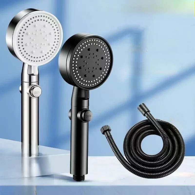 Rain Shower Head High Pressure 6modes Adjustable Bathing Sprayer Handheld Shower Head Bathroom Accessories Shower Parts