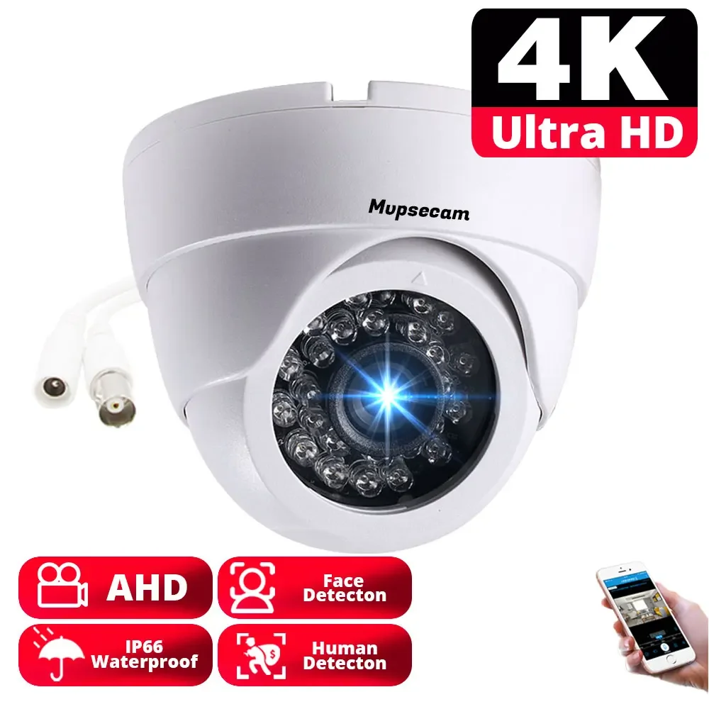 HD 4K 8MP AHD Camera CCTV Video Surveillance Camera Outdoor Waterproof Bullet Analog IR Night Vision Metal Dome Security Cameras